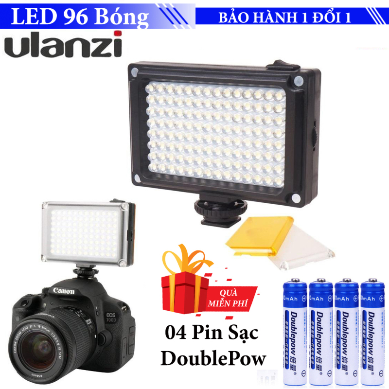 [Tiết kiệm 20%] Đèn led mini cho điện thoại, máy ảnh, máy quay phím Ulanzi FT-96 LED - Đèn trợ sáng + 4 pin sạc AA 1200mAh