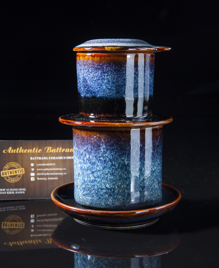 Blue vietnamese coffee filter