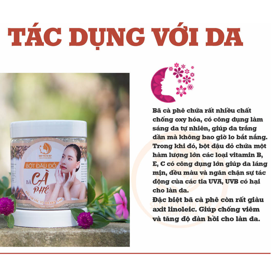 Bột Đậu Đỏ Cà Phê Siêu mịn cao cấp hũ 200ml