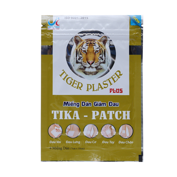 Miếng dán con hổ Tika-Patch- Giảm đau vai, đau cơ, đau lưng
