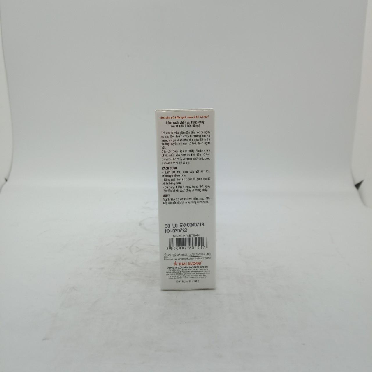 Dầu gội dược liệu tri chấy Aladin 30g