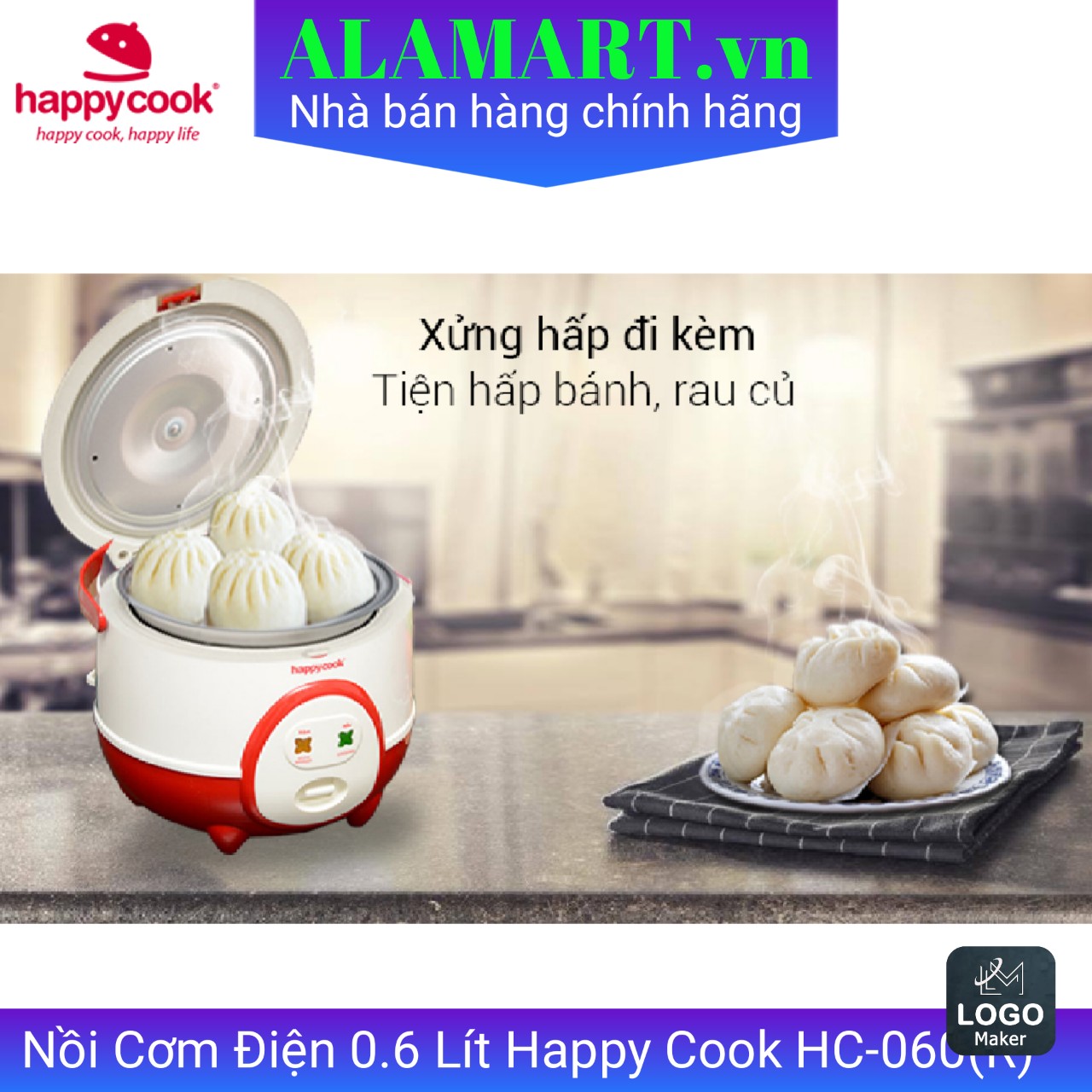 Nồi cơm điện Happy Cook 0.6L HC-060R