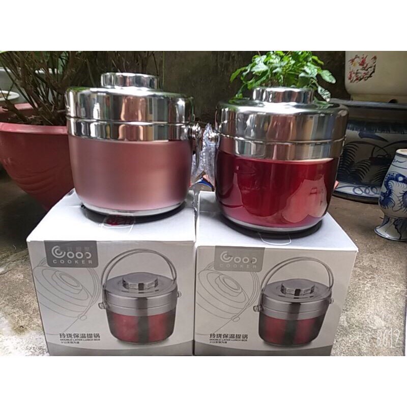 Cặp lồng inox 304 Hàn Quốc, dung tích 1,3L. (MIỄN PHÍ GIAO HÀNG)