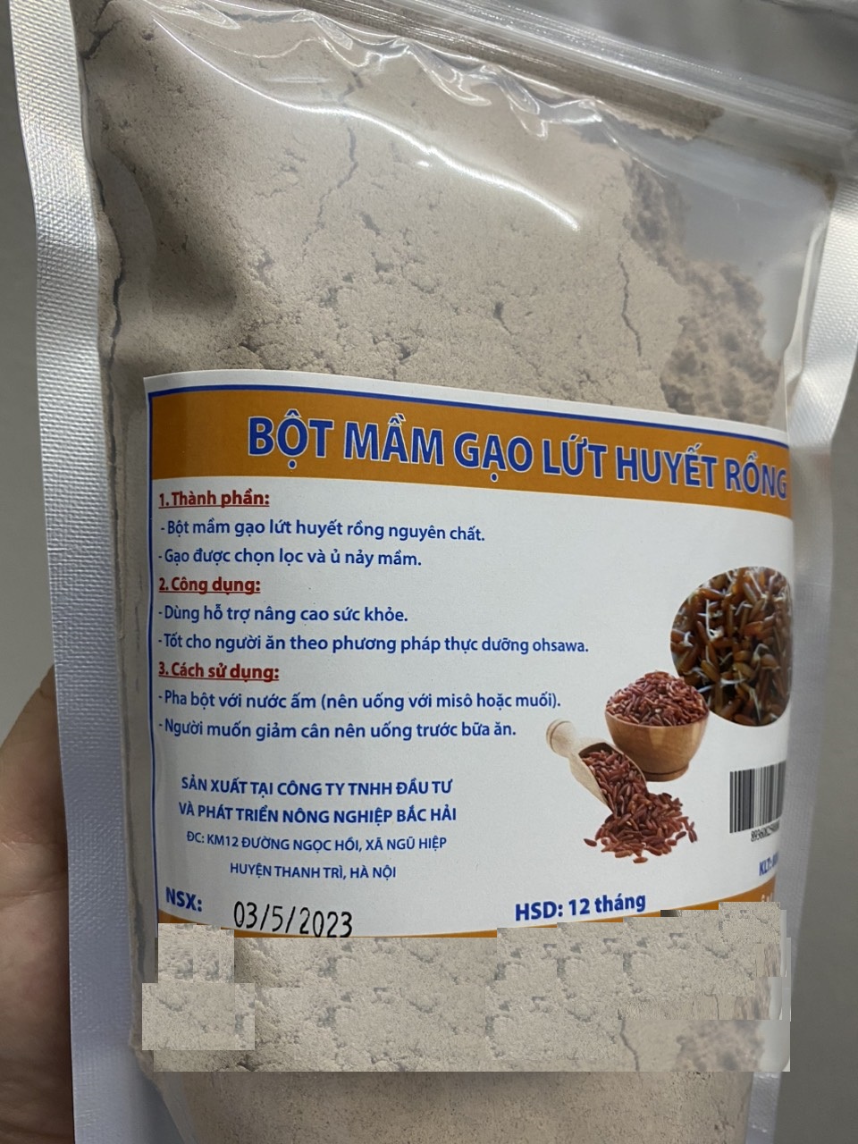 Bột mầm gạo lứt huyết rồng
