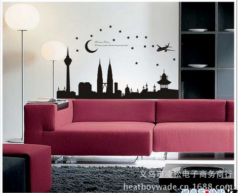 City 1 wall decal