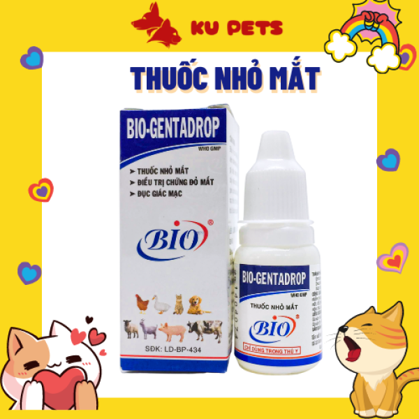 Thuốc Nhỏ Nắt Cho Chó Mèo Bio Gentadrop 10 ml