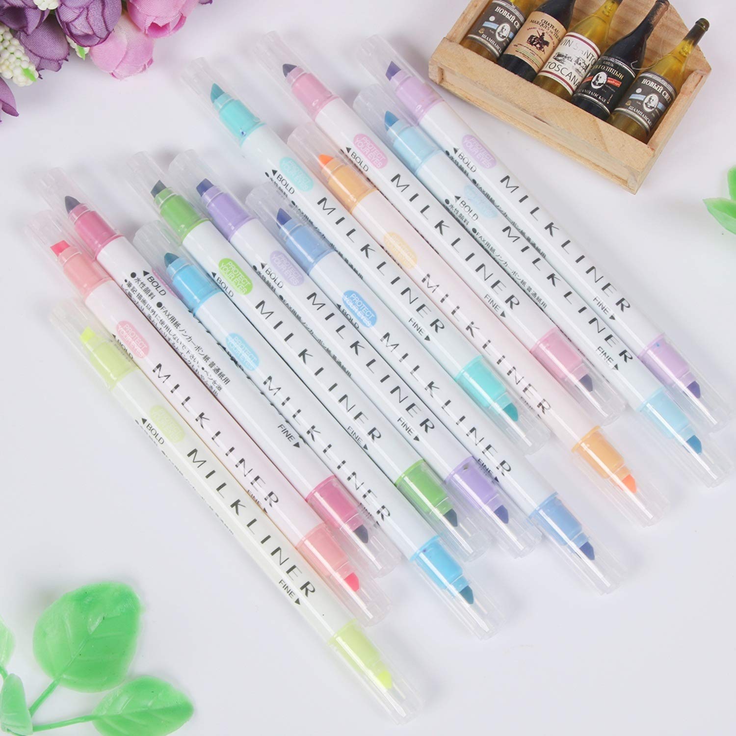 Set 12 Bút Highlight Milkliner Dạ Quang