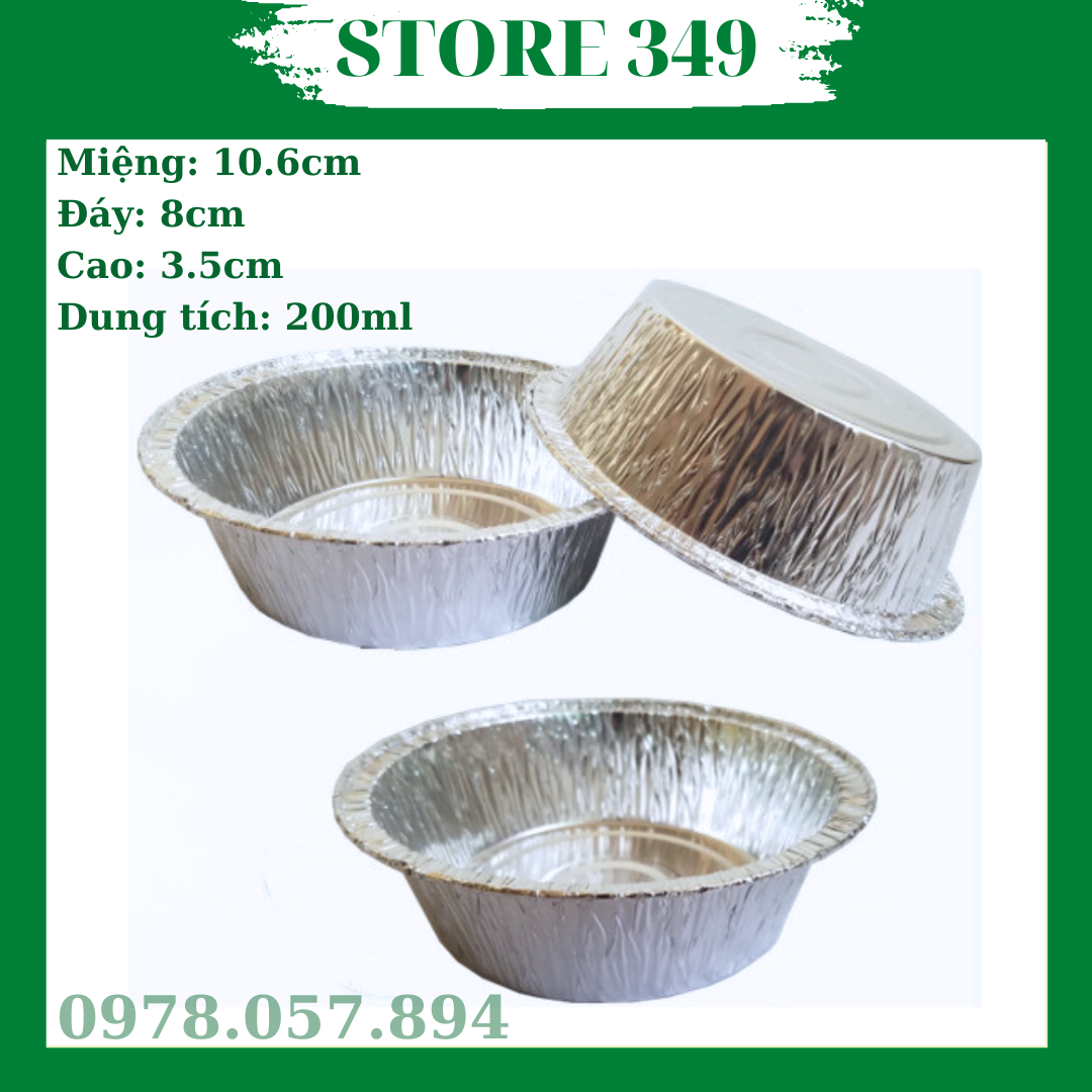 50 - 100 KHAY GIẤY BẠC TRÒN 1230 (200ml)