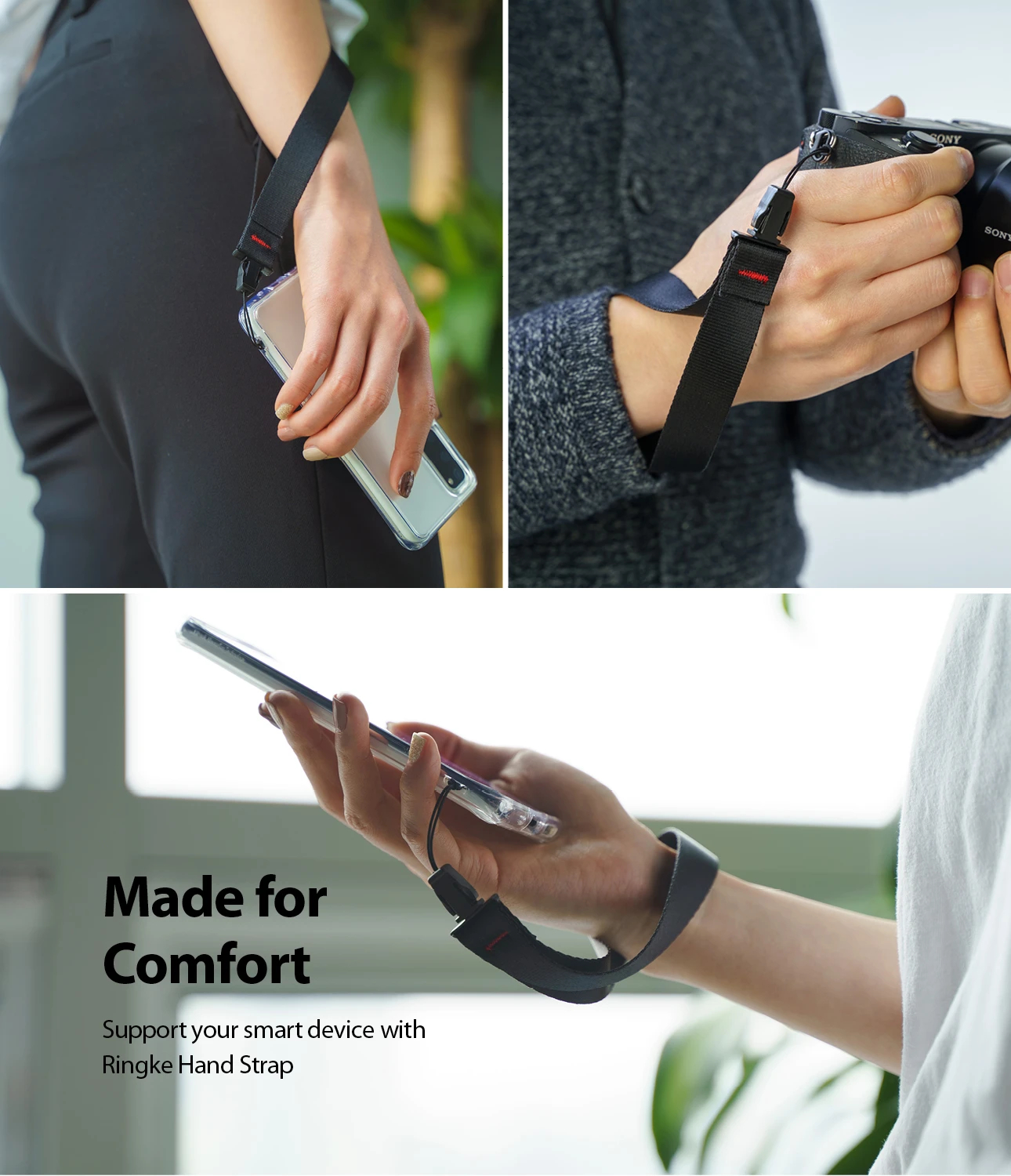 Dây đeo cổ tay Ringke Hand Strap Hàn Quốc - Made in Korea