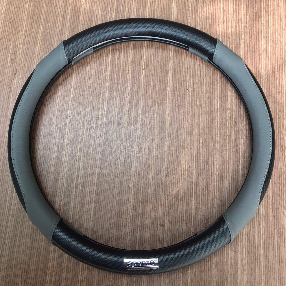 Bọc vô lăng Sparco CacBon -Tem Kim Loại