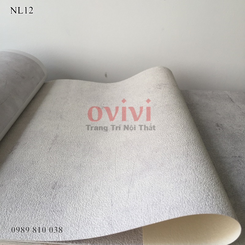Giấy Dán Tường Hàn Quốc Giả Xi Măng Bê Tông Lụa Không Keo Khổ 1.06 x 15.6 m Màu Xám