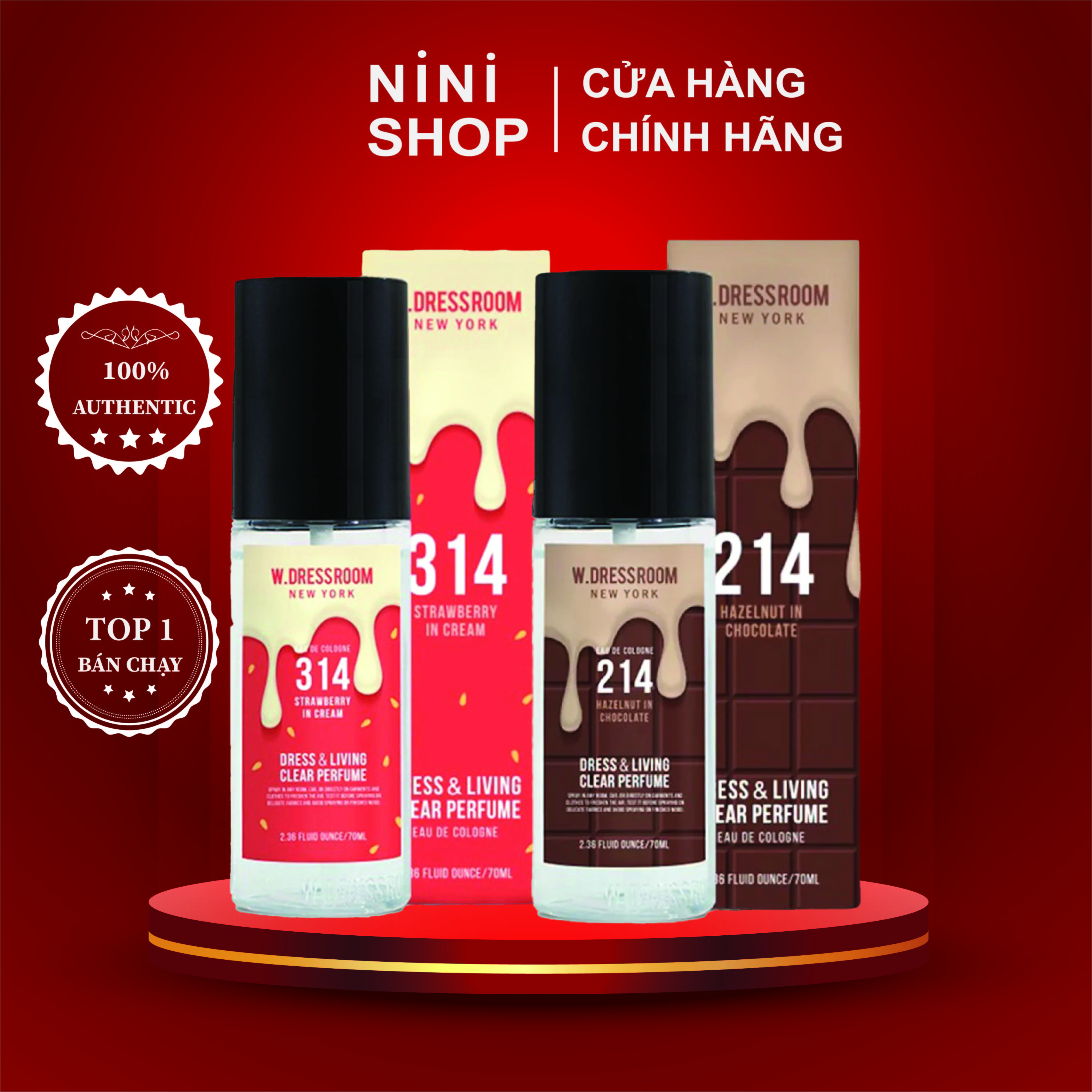 Spray perfume fragrance W. dressroom antibacterial odor chocolate strawberry sweet-ninishop