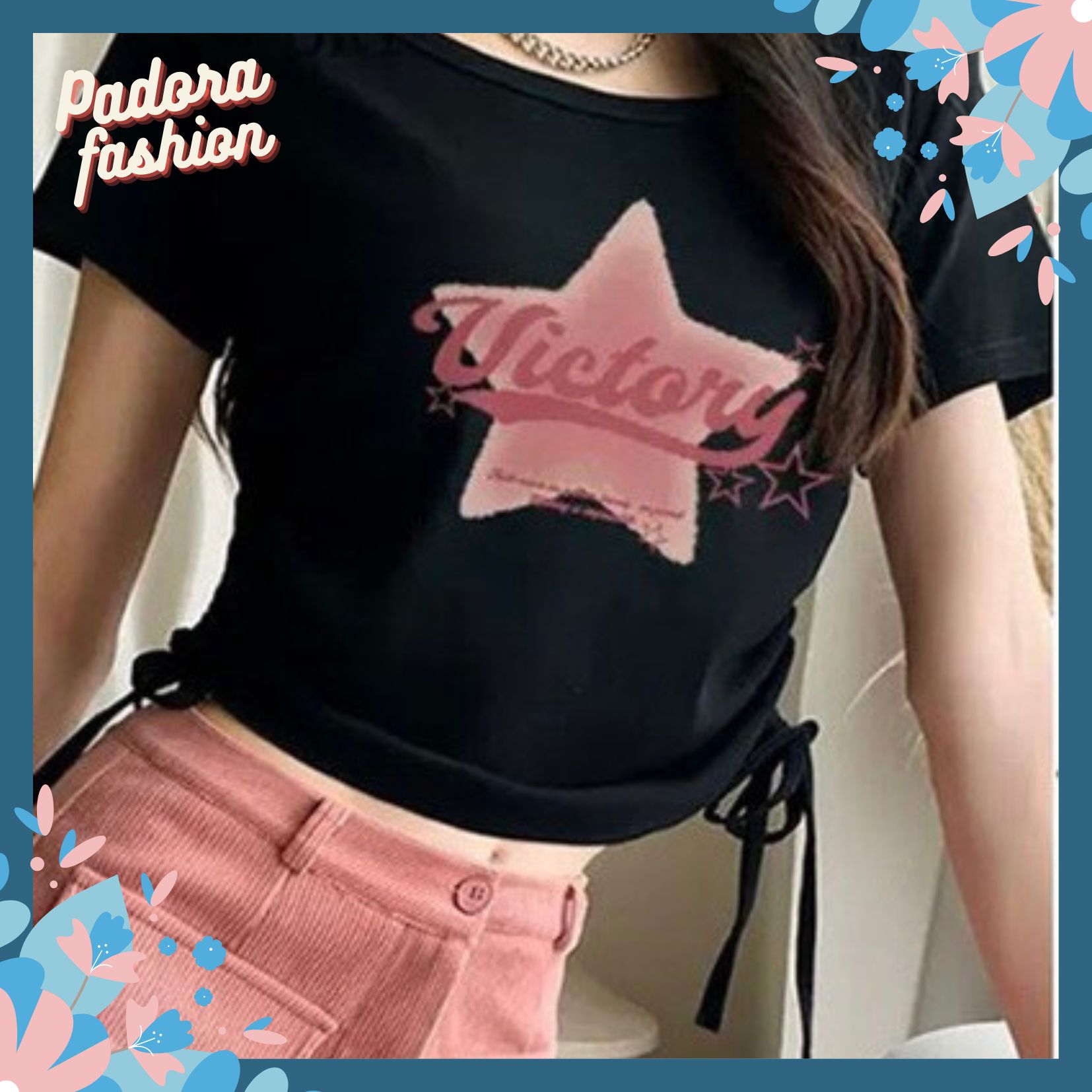 Áo thun nữ dây rut mặc 2 babytee hoắc croptop Padora-A220
