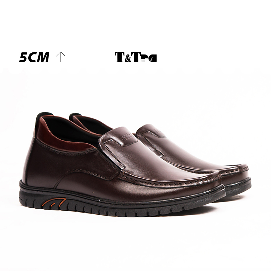[ 5CM ] Giày Tăng Chiều Cao Nam T&TRA S1071 Đen