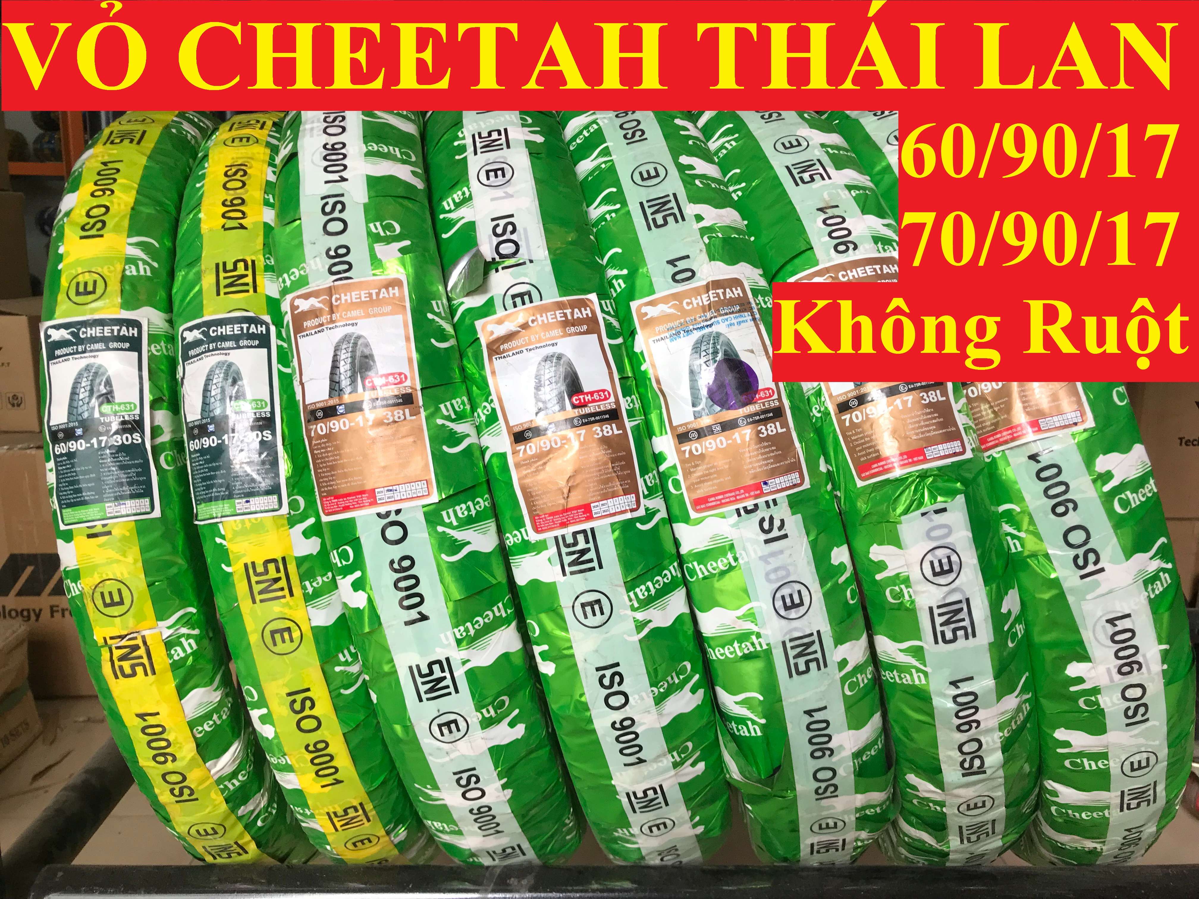 Vỏ Cheetah Thái Lan 60-70-80 90 17 Gai Michelin City Grip Pro Không Ruột
