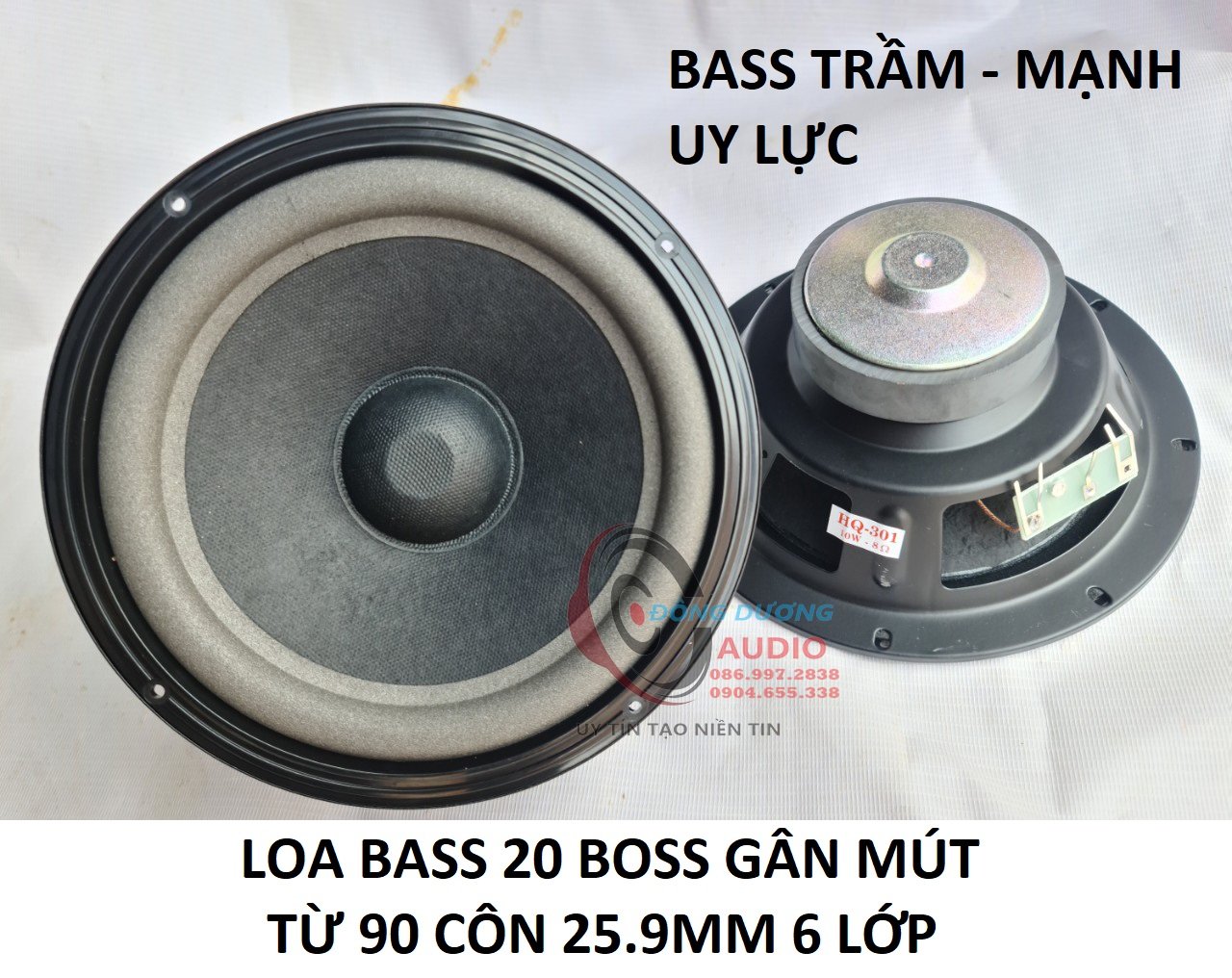 LOA BASS 20 BOSS TỪ 90 CÔN 25.9MM 6 LỚP - 1 ĐÔI - LOA BASS GIÁ RẺ - CỦ LOA 2 TẤC
