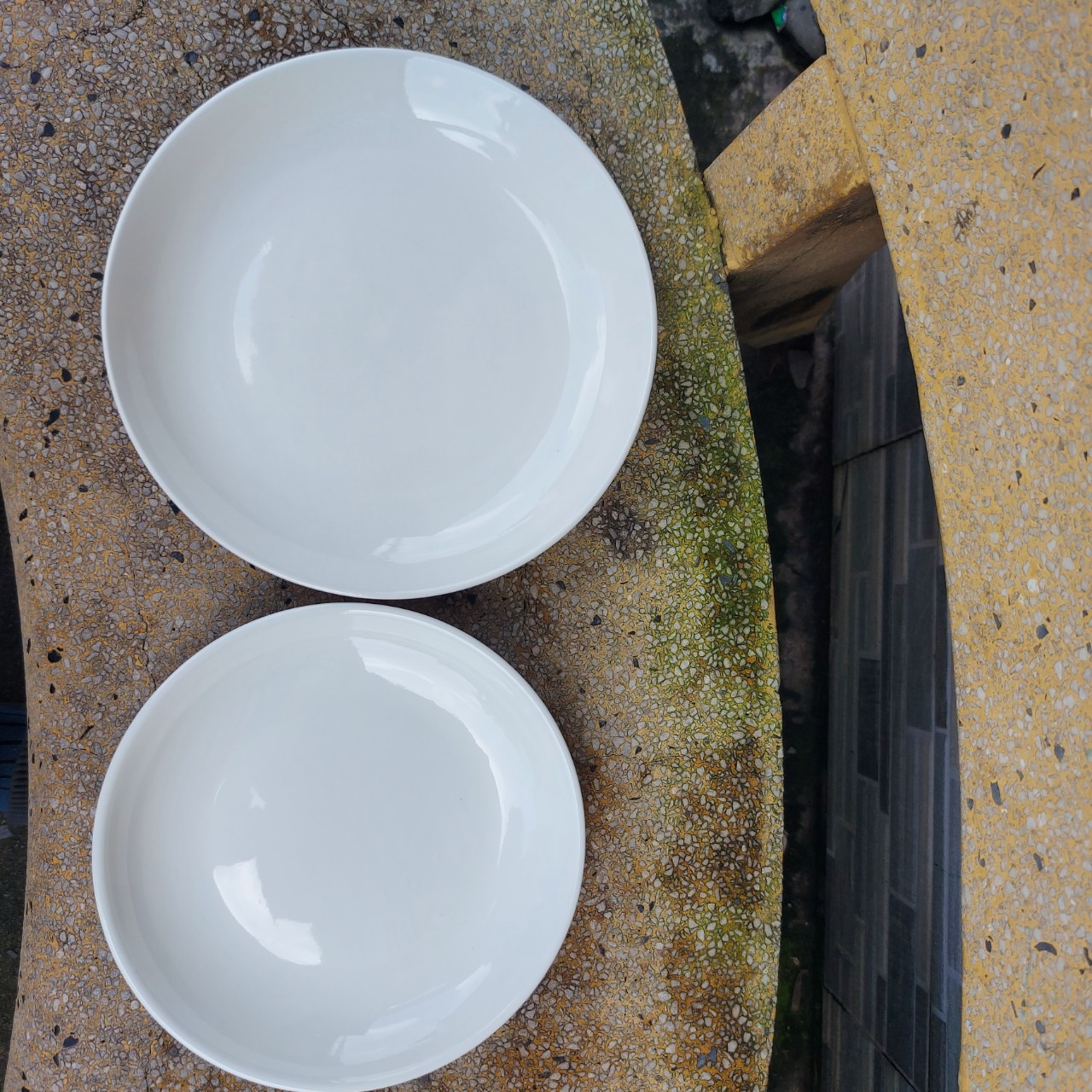 Combo 02 Dĩa Sứ trắng sâu lòng Cao Cấp 23cm