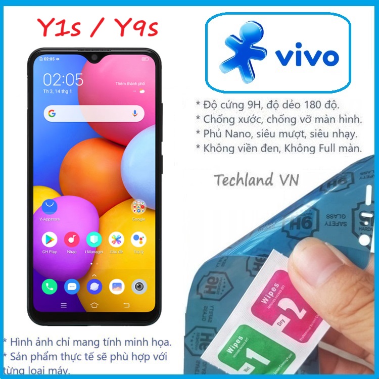 Cường Lực Phủ Nano Vivo Y1s / Vivo Y9s - Trong Suốt, Không Full Màn, Không Viền Đen