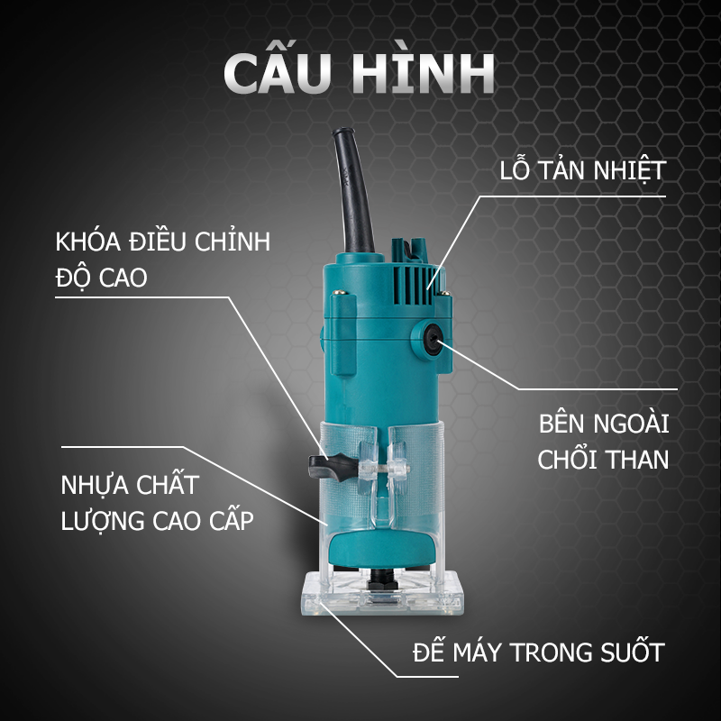 Máy soi gỗ Mailtank MT3709A - máy phay gỗ - máy phay mộng gỗ - Bộ sản phẩm cao cấp tiện lợi và an toàn cho người sử dụng
