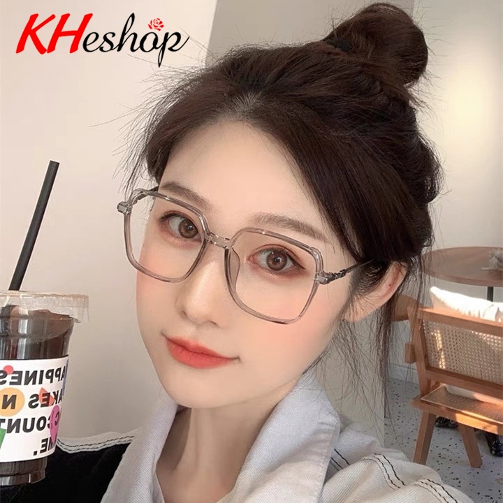 Gọng kính cận có sẵn tròng chống ánh sáng xanh  có thể thay tròng Cận Gọng Kính vuông mỏng thời trang chất liệu TR90 mã Y30087 - kheshop
