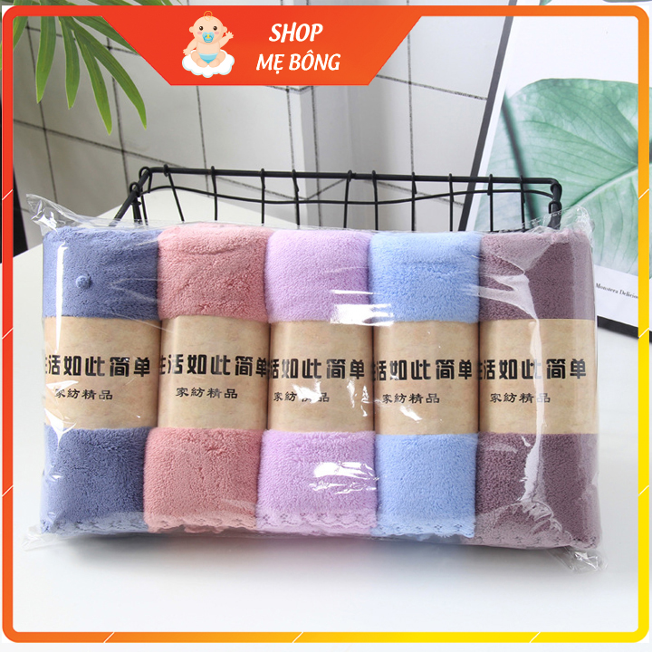 Khăn mặt lông cừu cao cấp kích thước 35 x 50 cm chất bông siêu mềm mịn thấm nước cực nhanh (giao màu ngẫu nhiên)