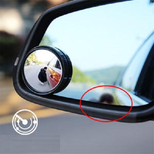 Bộ 2 Gương Cầu Lồi Dán Kính Chiếu Hậu Có Viền Bao-Đen