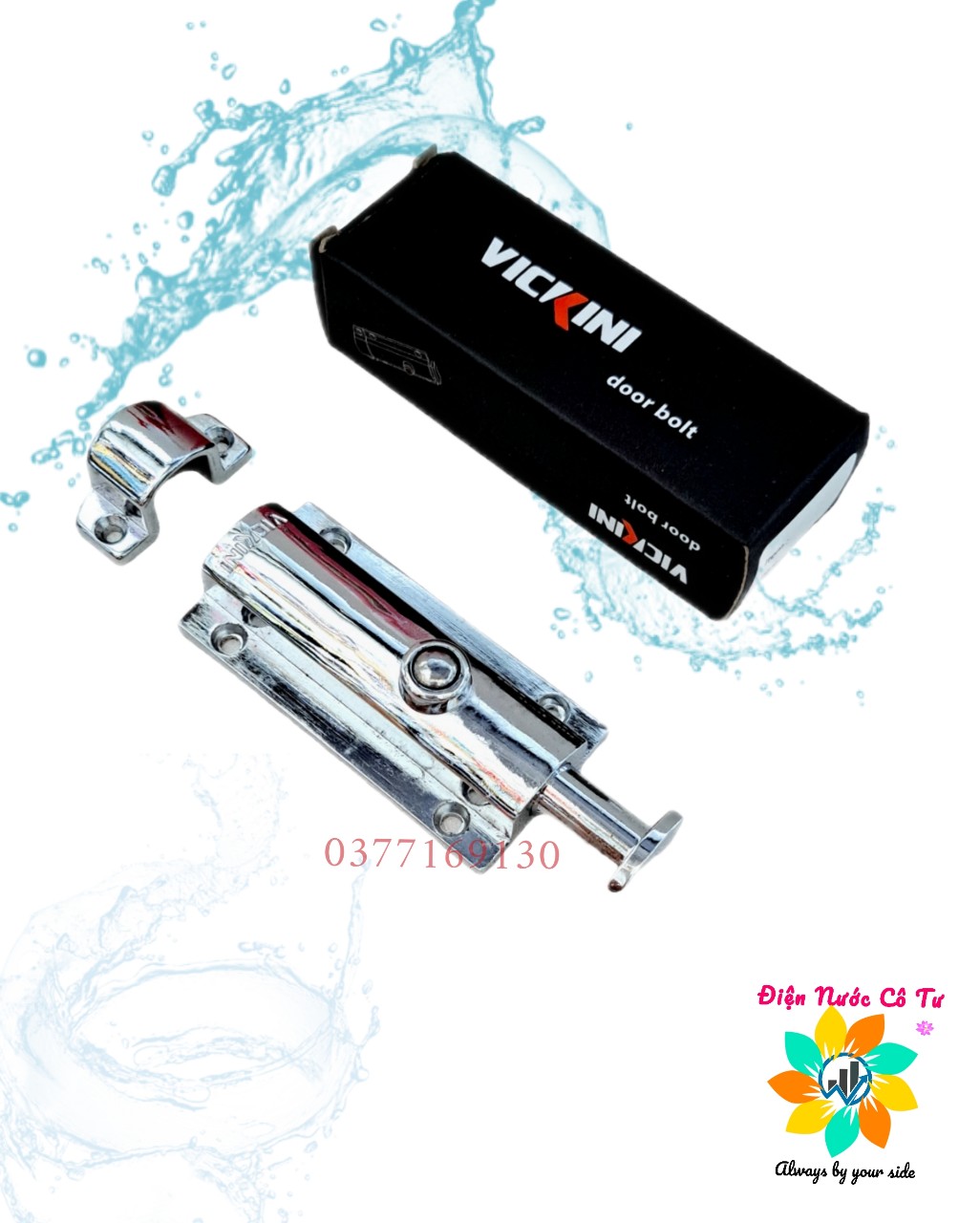 Chốt bấm cửa lò xo inox VICKINI