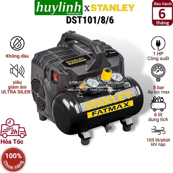Máy nén khí không dầu giảm âm stanley dst101/8/6 - 6 lít - ultra silent