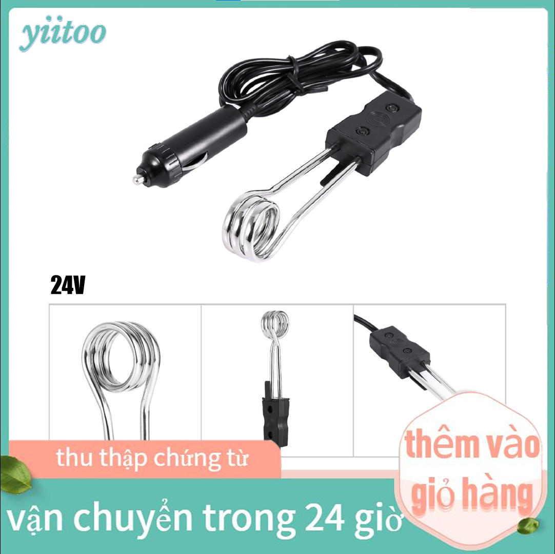 【HOT】12V/24V Mini Portable Electric Car Boiled Water Immersion Heater Traveling Camping Picnic New