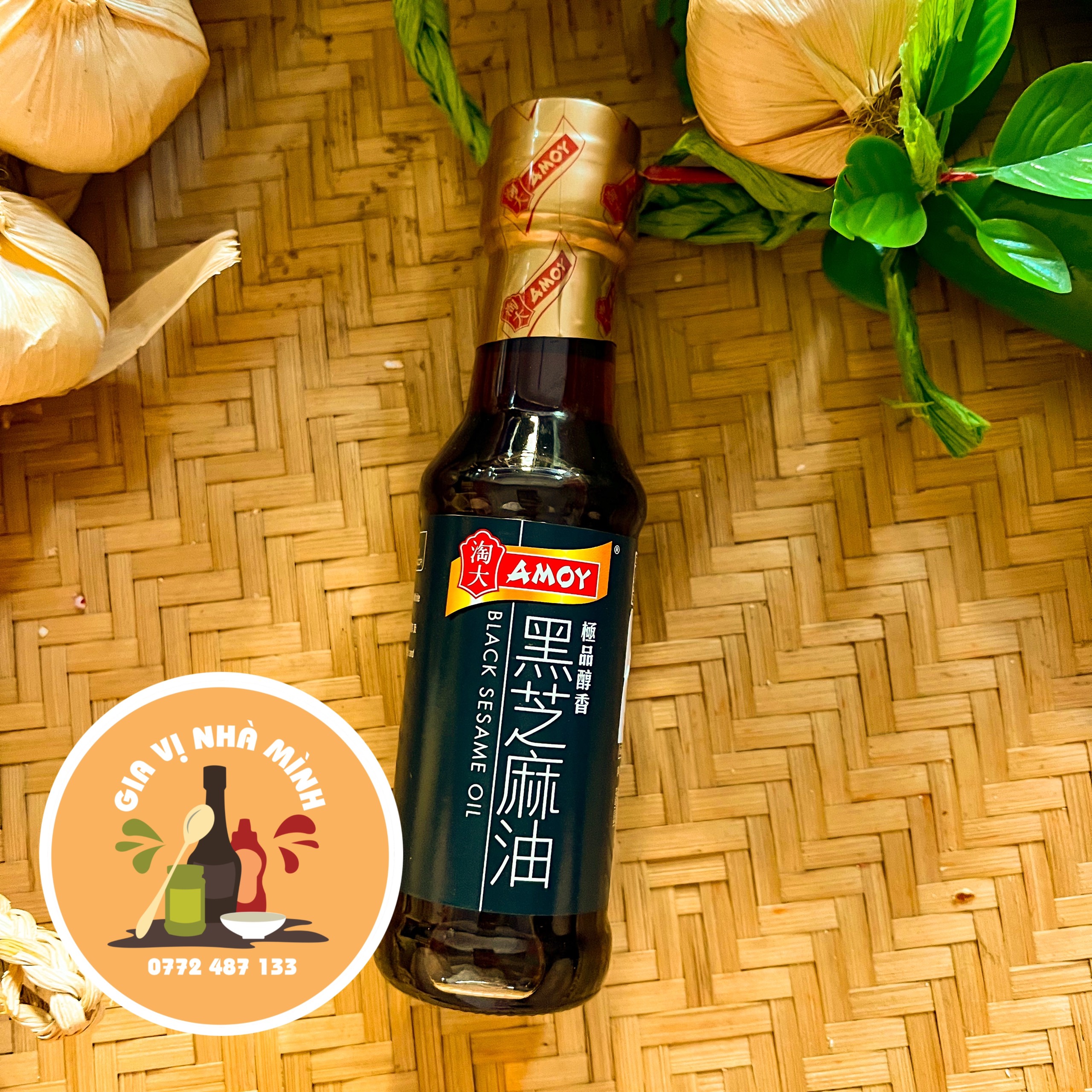 DẦU MÈ ĐEN AMOY ( BLACK SESAME OIL )- CHAI 150ML
