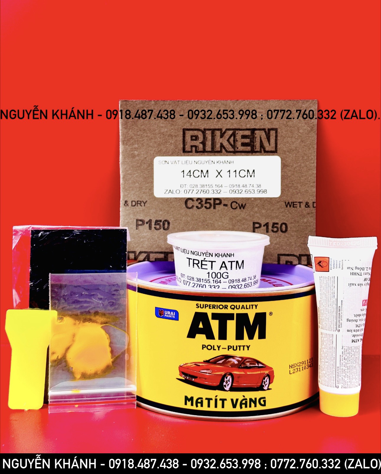 (Hũ 100g) Bột trét đa năng Matit ATM - 2 thành phần