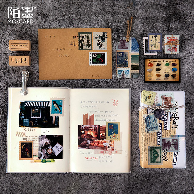 Set 46 Sticker Tem Thư Dán Trang Trí Planner, Scrapbook Nhiều Mẫu