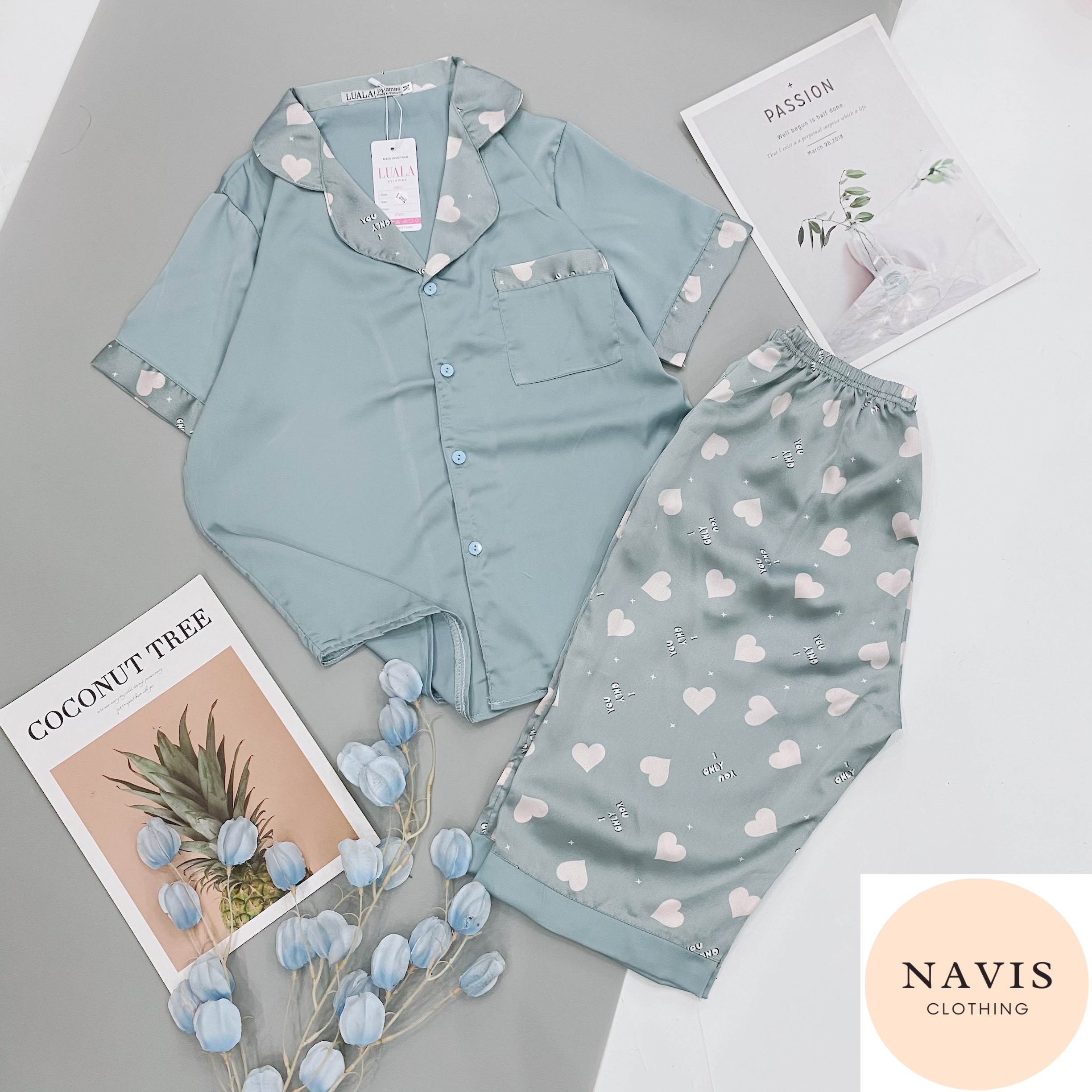 (Siêu Phẩm) Bộ Đồ Ngủ Pijama Lụa Satin Lửng Mẫu Hot 2021