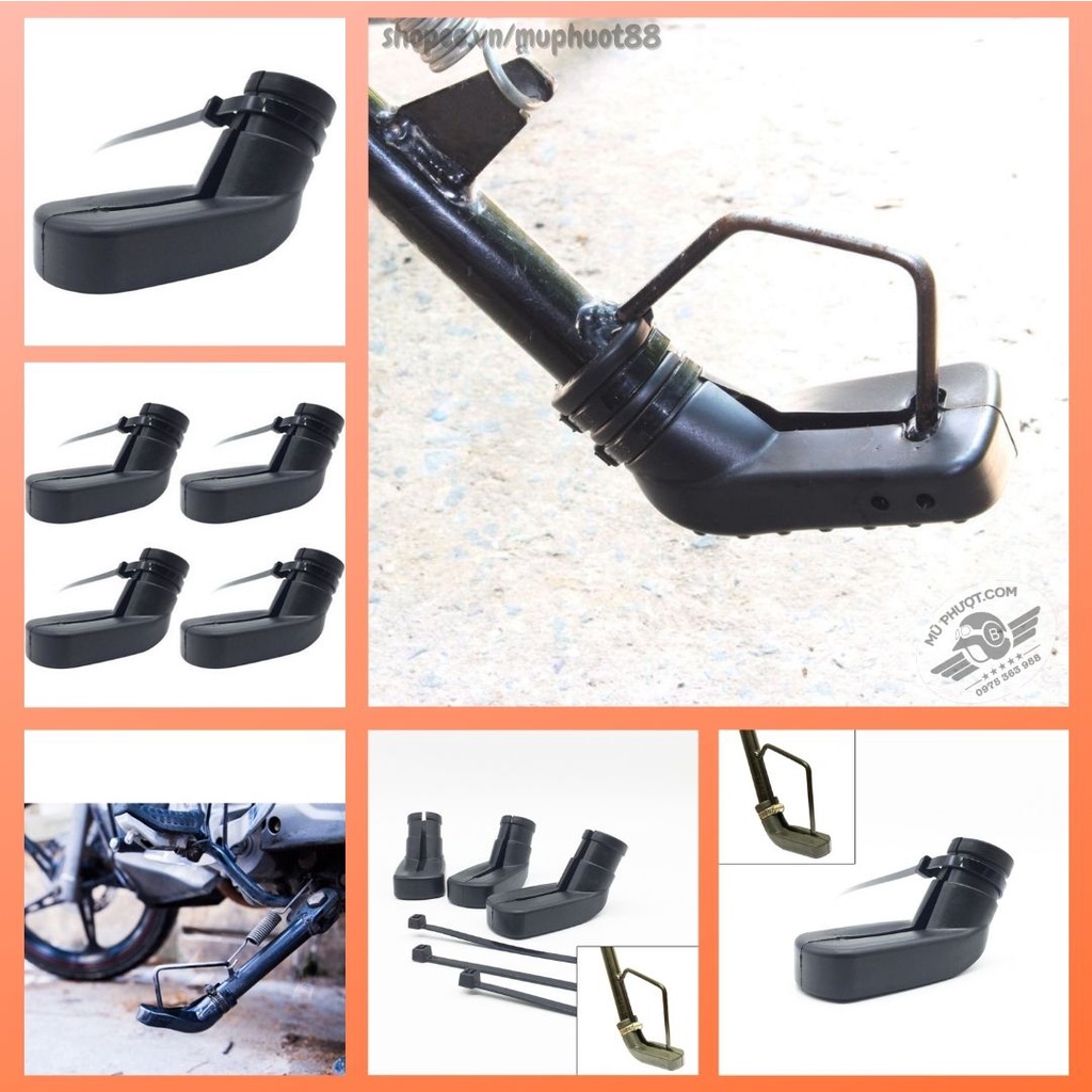 Cao Su Bọc Chân Chống Bảo Vệ Xe Máy