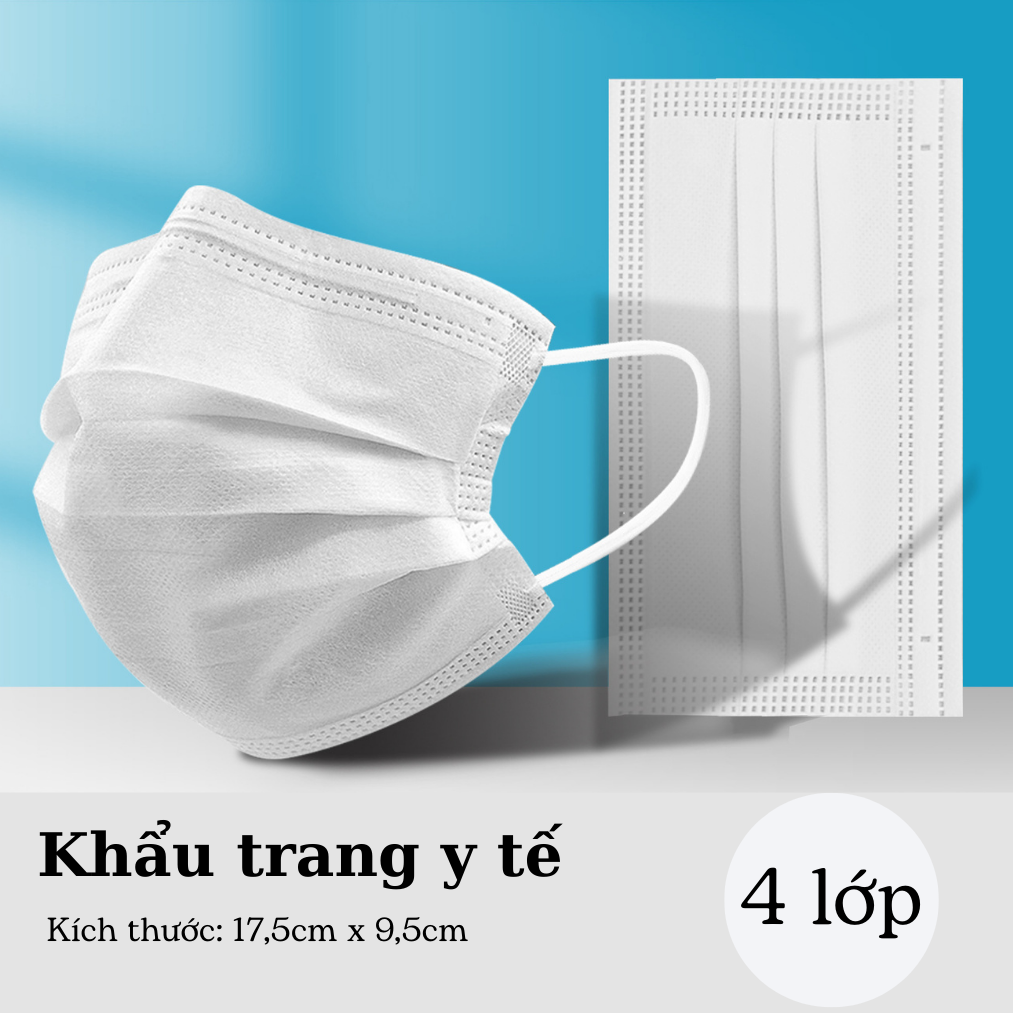 Khẩu trang y tế cao cấp 4 lớp kháng khuẩn