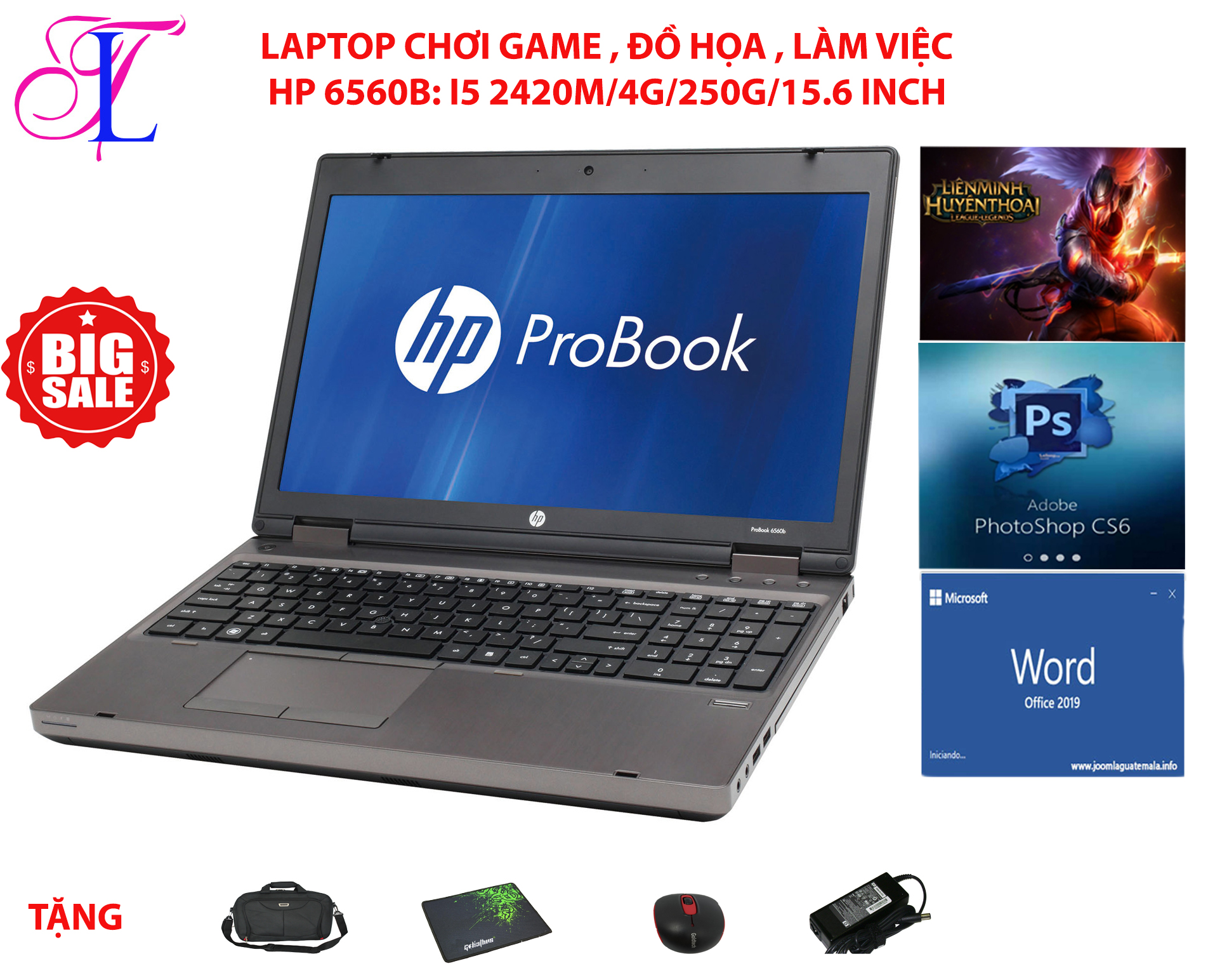 [Trả góp 0%]Laptop probook  6560b  core i5 2410m ram 4g ổ hdd 250g  hàng nhập khẩu màn 15,6