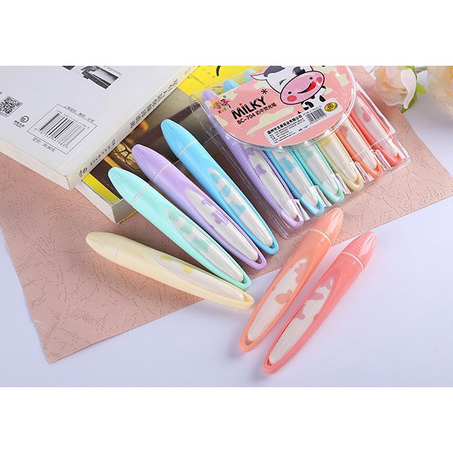 SET HỘP TÚI 6 BÚT DẠ QUANG HIGHLIGHT CUTE