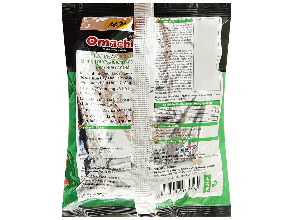 Mì Omachi Tôm Thái 80g/gói