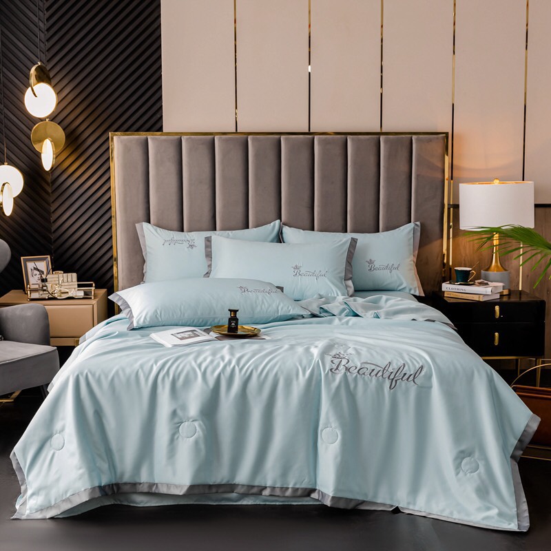bộ chăn hè ga gối phi lụa Beautiful 4 món mềm mượt thoáng mát,miễn phí bo chun.