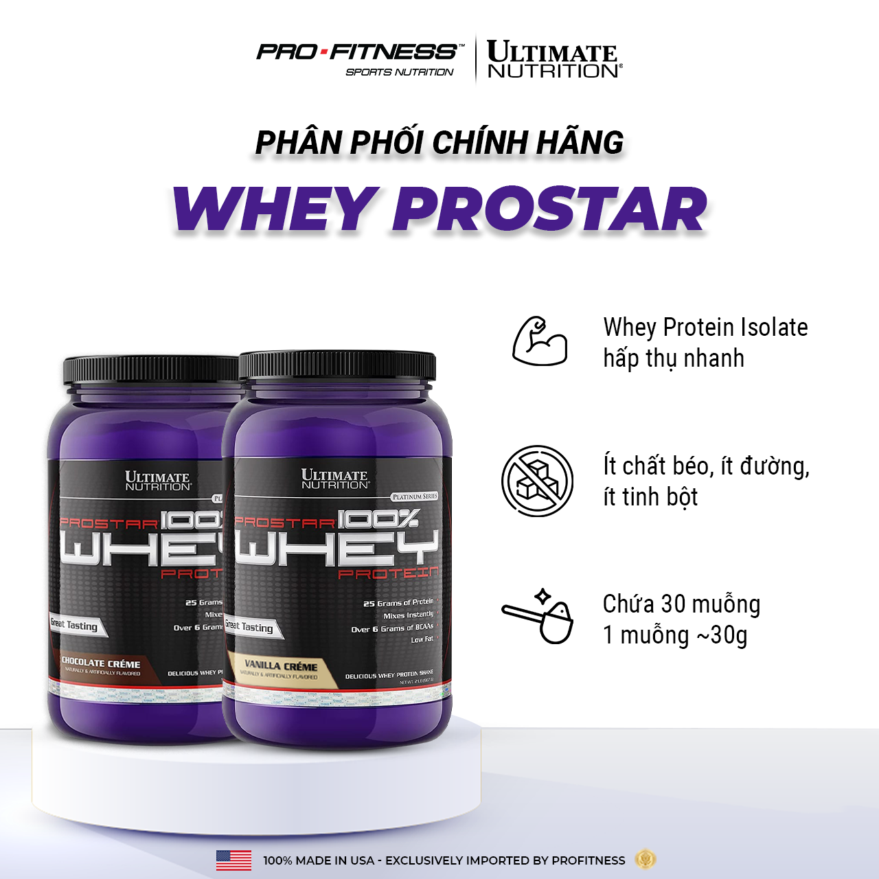 Whey Isolate Prostar 100% Ultimate Nutrition