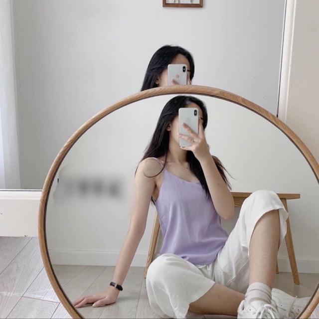 [Mã FASHIONT4WA2 giảm 10K đơn 50K] Áo 2 dây chất đũi lụa hàng đẹp