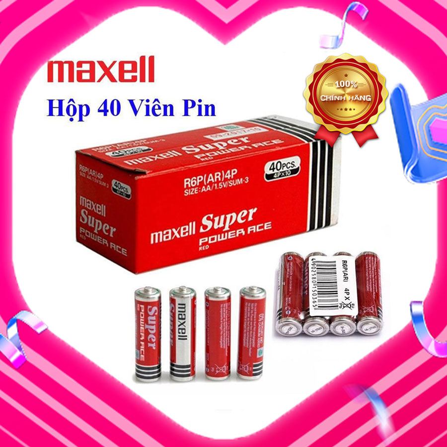 Hộp 40 Viên Pin Tiểu 1.5V AA (2A) MAXELL