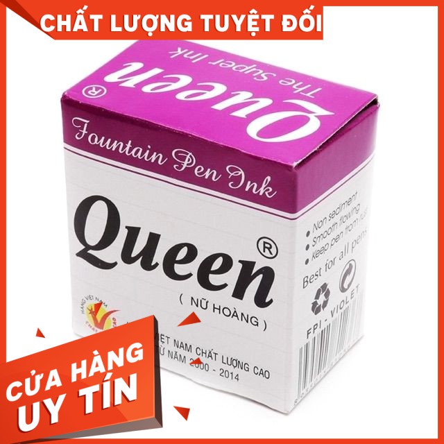 Mực viết máy queen xanh đen tím 1 lọ