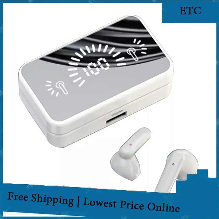 S20 Headset Comfortable to Wear LED Digital Display Solid Color Wireless Bluetooth-compatible In-ear Earphone for Sports Practical Bluetooth Earphone