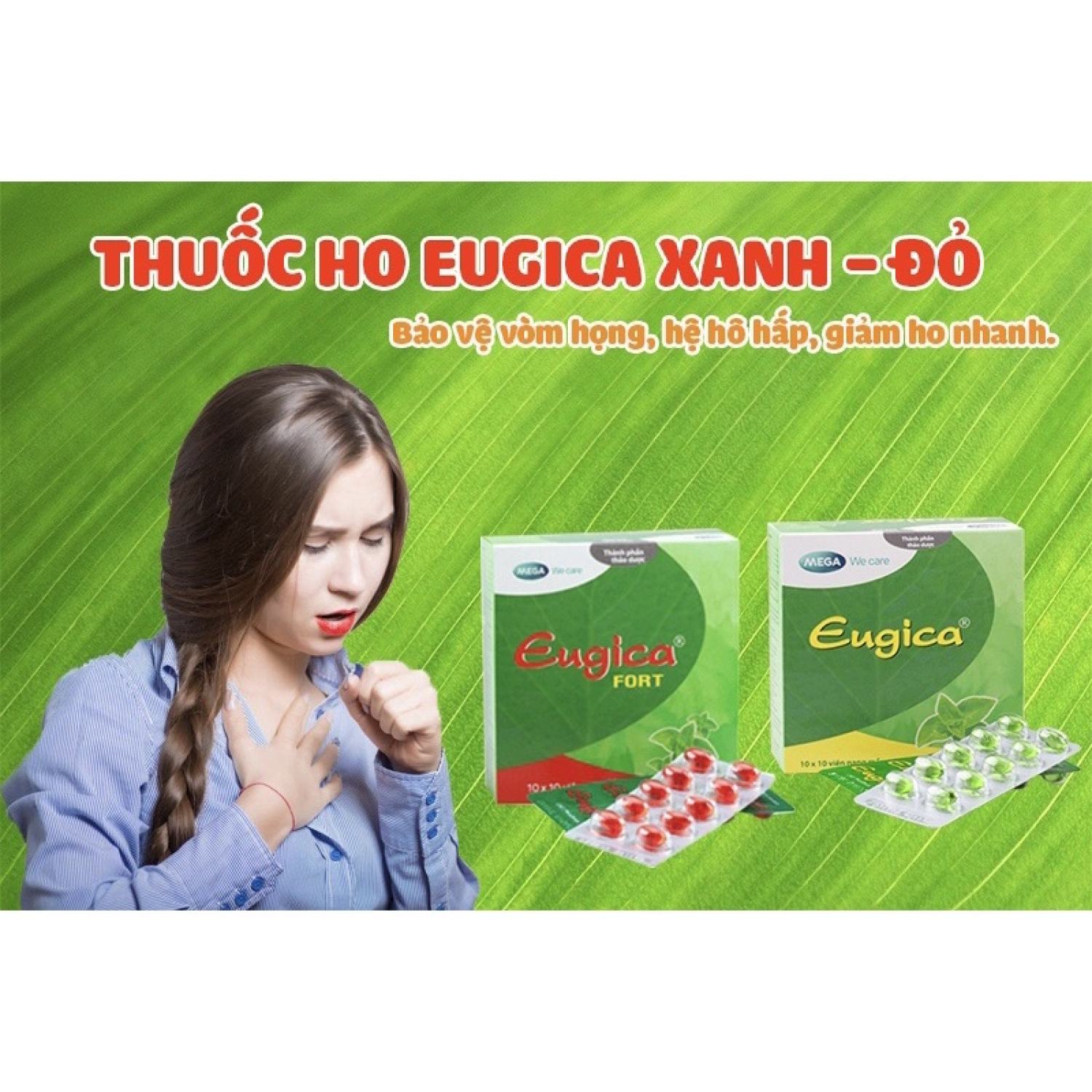 Thảo dượᴄ Eugica giảm ho - Vỉ 10 viên