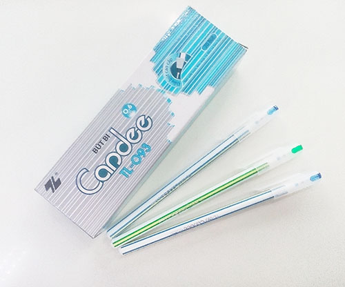 Bút bi nến cao cấp Thiên Long TL -093 ngòi 0,6mm/ hộp /20 cái co thể kẹp tài liệu