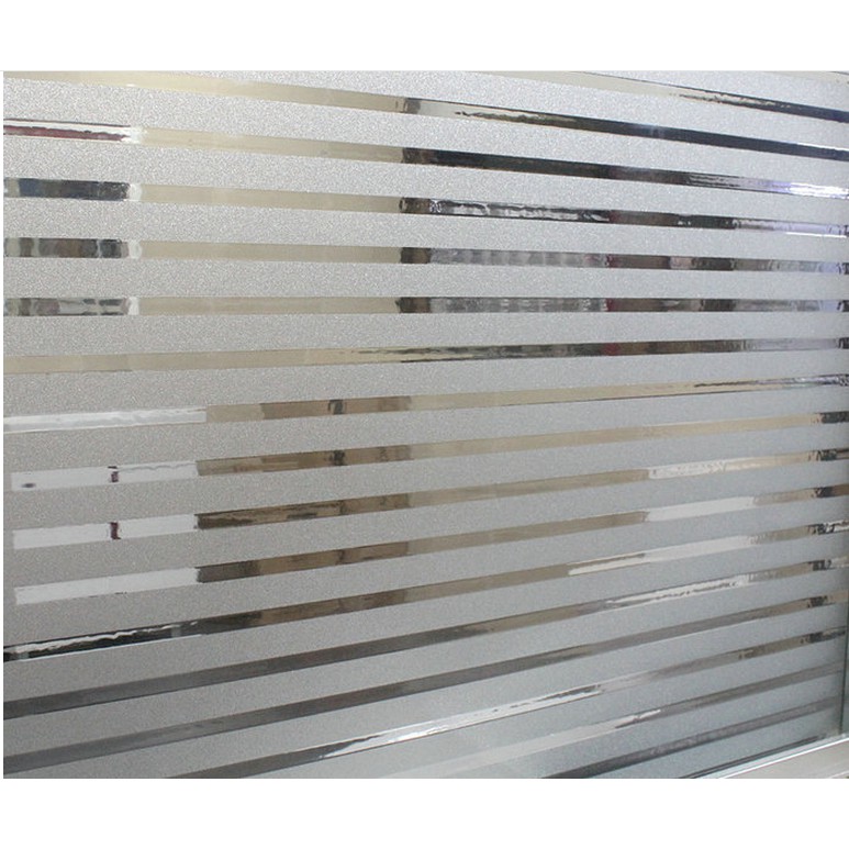 Decal giấy dán kính sọc trắng khổ rộng 0.45m