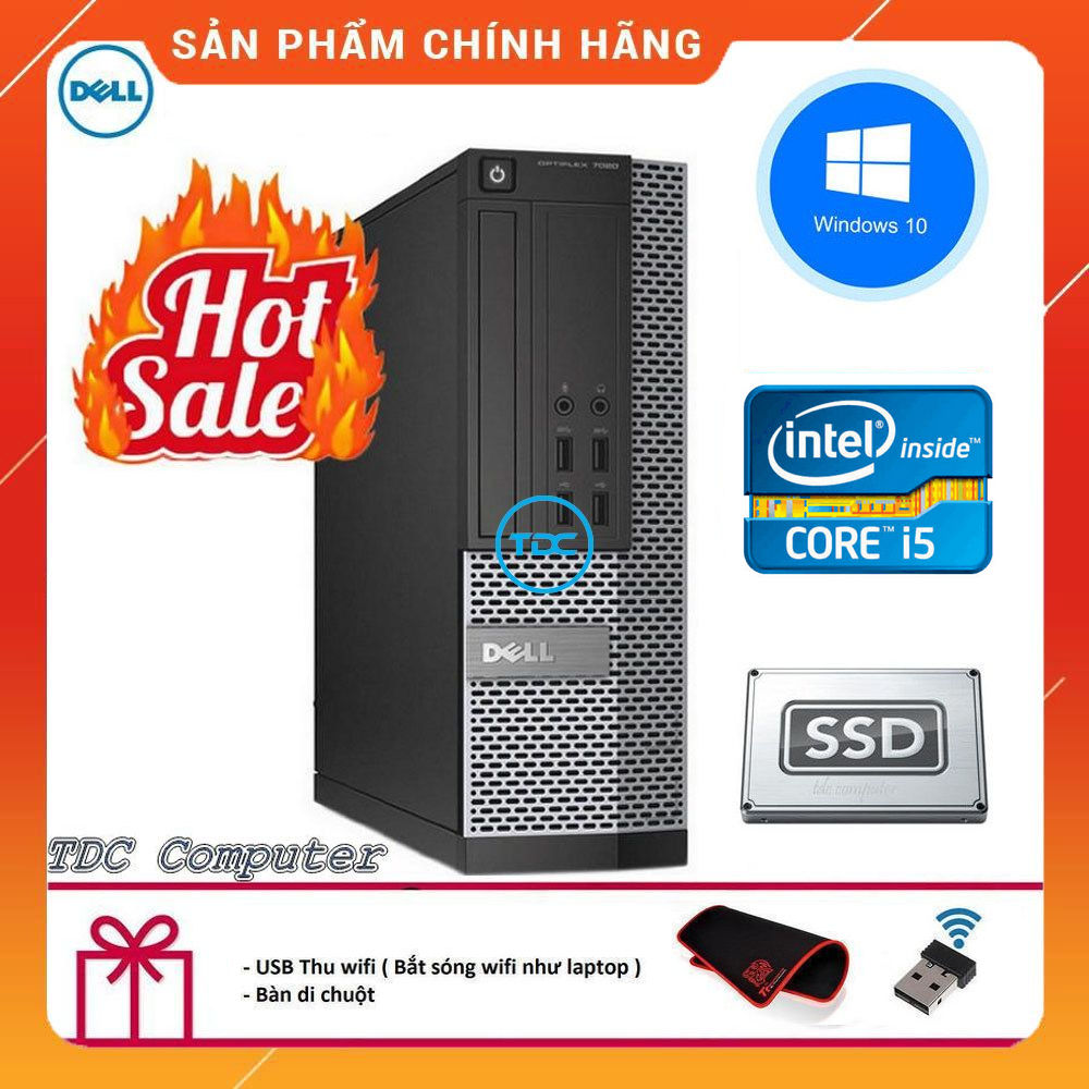 [Trả góp 0%]Thùng cpu Dell Optiplex  790 chip Core i5 2400 RAM 8GB SSD 120gb  HDD 500GB. Tặng chuột không dây. Hàng Nhập Khẩu