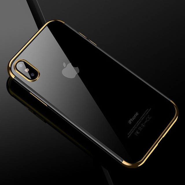 Ốp lưng nhựa dẻo trong suốt viền màu iphone 6 6s 6+ 6s+ 7 7+ 8 8+ x xs