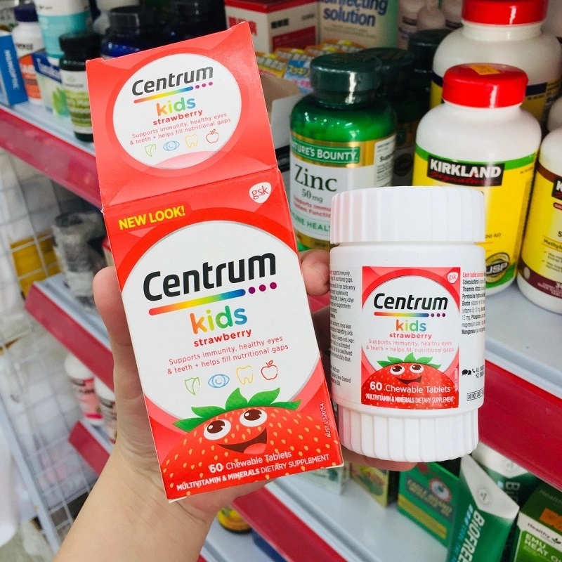 Kẹo Vitamin Centrum Kids Multi Vitamin Dành cho trẻ biếng ăn 60 viên